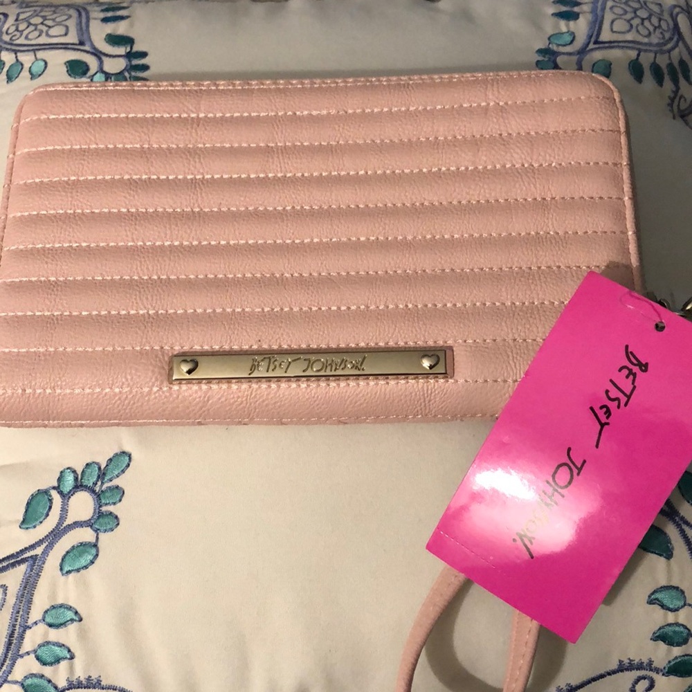 Pink Betsy Johnson wallet / Wristlet New